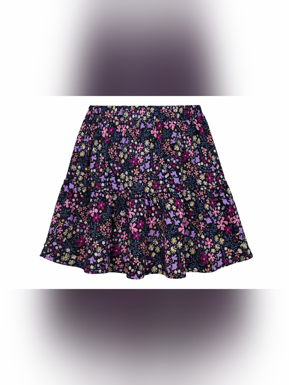 Wonder Nation Floral Mini Skirt - Black, Pink, Purple, Yellow